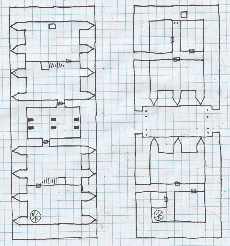 Map of the Gates of Hell entrance to Stonehell dungeon